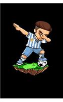 Dabbing Soccer Player - Argentina: 6" x 9" 120 pages quad Journal I 6x9 graph Notebook I Diary I Sketch I Journaling I Planner I Gift for geek I funny Math