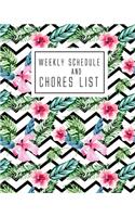 Weekly Schedule And Chores List