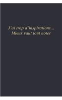 J'ai trop d'inspirations...Mieux vaut tout noter