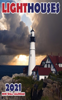 Lighthouses 2021 Mini Wall Calendar