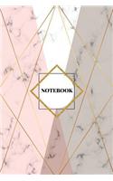 Notebook: Marble + Gold Journal - 120-Page Blank Page Notebook - 6 X 9 Marble & Gold Perfect Bound Softcover(Marble & Gold Journals)