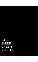 Eat Sleep Cheer Repeat: Three Column Ledger Bookkeeping Ledger Book, Bookkeeping Ledger For Church, Ledger Receipt Book, 8.5 x 11, 100 pages(71 Three Column Ledger)