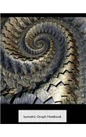 Isometric Graph Notebook: Dragon Scale Isometric 3D Graph Paper Notebook - 8.5 x 11 - 150 pages (75 sheets). Glossy Cover.