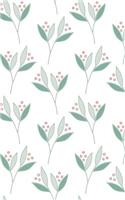 Mint And Red Berries - Lined Notebook with Margins - 5x8