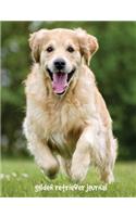 Golden Retriever Journal: 7.44 x 9.69 inch dog notebook, wide ruled composition book, composition book for kids, 200 pages