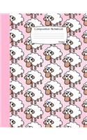 Sheep Composition Notebook: Cute Cartoon Animal Graph Paper Book for Girls, Boys and Teens, for Students and Teachers, for School and Work, Journaling and Writing Notes