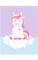 Sleeping Unicorn Composition Notebook