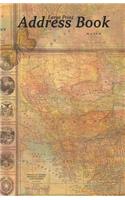Large Print Address Book: Vintage Map of World, 5.5 X 8.5 Inch, Organize Family, Friends and Contacts in One Convenient Place, Ideal for Georgraphy Teachers