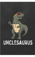 Unclesaurus: Blank Lined Journal College Ruled Notebook Uncle Saurus Family Dinosaur