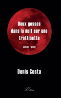 Deux gosses dans la nuit sur une trottinette