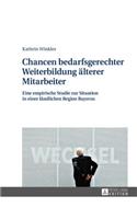 Chancen Bedarfsgerechter Weiterbildung Aelterer Mitarbeiter: Eine Empirische Studie Zur Situation in Einer Laendlichen Region Bayerns