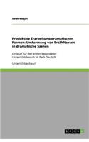 Produktive Erarbeitung dramatischer Formen: Umformung von Erzähltexten in dramatische Szenen: Entwurf für den ersten besonderen Unterrichtsbesuch im Fach Deutsch