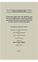 Untersuchungen Über Die Wirkung Von Veritol Auf Blutdruck Und Pulszahl Bei Gesunden Menschen Und Bei Menschen Mit Chirurgischen Erkrankungen