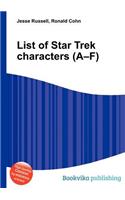 List of Star Trek Characters (A-F)