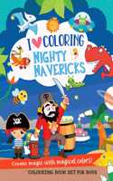 Mighty Mavericks Colouring Books for Kids (Set of 5 Books) | Gift to children for painting, drawing and coloring-Dinosaurs, Pirates, Space, Vehicles, Numbers | Fun and Creative Learning for Young Artists