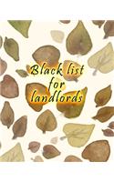 Black list for landlords