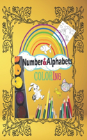 Number $Alphabet Coloring: A great Coloring book for kids to practice their mind and skills of drawing and devolop their knowledge