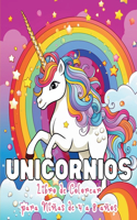 Unicornios - Libro de Colorear para Niñas de 4 a 8 años