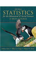 Statistics for the Behavioral and Social Sciences