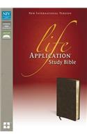 Life Application Study Bible-NIV: New International Version, Distressed Brown, Bonded Leather