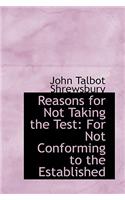 Reasons for Not Taking the Test