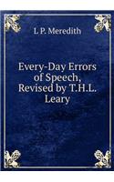 Every-Day Errors of Speech