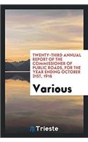 TWENTY-THIRD ANNUAL REPORT OF THE COMMIS