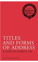Titles and Forms of Address: A Guide to Correct Use