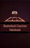 Basketball Coaches Notebook: An Undated Journal for Plays, Strategies, Goals, and Game Statistics-Hoop with Dark Sky Background