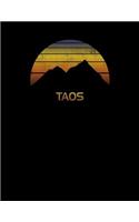 Taos: New Mexico Notebook With Lined Wide Ruled White Paper For Work, Home or School. Note Book Composition Journal For Skiing And Snowboarding Fans. Back