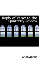 Reply of Verax to the Quarterly Review