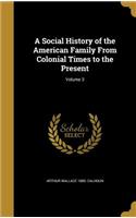 A Social History of the American Family From Colonial Times to the Present; Volume 3