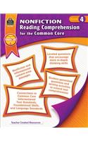 Nonfiction Reading Comprehension for the Common Core Grd 4: Grade 4