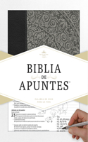 Rvr 1960 Biblia de Apuntes - Gris - Piel Genuina y Tela Impresa