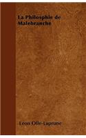 La Philosphie de Malebranche