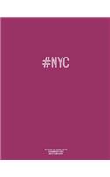 Notebook for Cornell Notes, 120 Numbered Pages, #NYC, Plum Cover