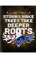 Storms Make Trees Take Deeper Roots: Bonaire Flag Customized Personalized Gift for Bonaire Coworker Friend Planner Daily Weekly Monthly Undated Calendar Organizer Journal