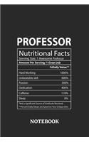 Nutritional Facts Professor Awesome Notebook