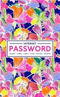 Internet Password Logbook - Journal - Libreta - Cahier - Taccuino - Notizbuch: 100 Page Password Book to Track & Organize Your Computer Logins, Internet Addresses & Usernames: Bright Color Flowers 125-7