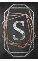 Chalkboard Foiling Minimalist Letter Notebook - S