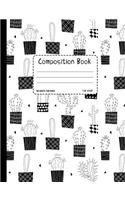 Cactus Notebook College Ruled: Composition Book for Journaling, Notes and School, Succulent Pattern - Soft Cover 100 sheets / 200 pages, 7.44" x 9.69" (18.9 x 24.6 cm)
