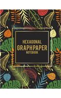 Hexagonal Graph Paper Notebook: Summer Palm Tree, 1/4 Inch Hexagons Graph Paper Notebooks 8.5" X 11" for Designing, Game Boards Paper, Math Activities and Coloring Patterns