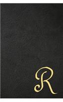 R: Executive Monogram Initial Journal (Vintage Leather Look Personalized Letter Notebooks)