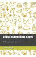 Blank Recipe Book Notes
