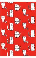 Journal Notebook For Cat Lovers Sketchy Cats Pattern 6: 110 Page Lined and Numbered Journal With Index Pages In Portable 6 x 9 Size, Perfect For Writing, Taking Notes, List Making, Journaling and Doodling