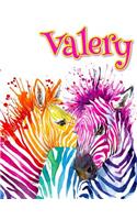 Valery: Personalized Book with Name, Notebook, Journal, Diary, 105 Lined Pages, 8 1/2" x 11"