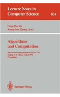 Algorithms and Computation: 5th International Symposium, Isaac '94, Beijing, P.R. China, August 25 - 27, 1994. Proceedings