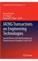 Iaeng Transactions on Engineering Technologies: Special Edition of the World Congress on Engineering and Computer Science 2011