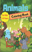 Animals Coloring Book For Kids 4-9 Years