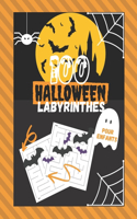 100 Halloween labyrinthes pour Enfants: Cahier d'Activités Pour Enfants - Livre de Jeux amusants - excellent cadeau pour les enfants en cette Halloween